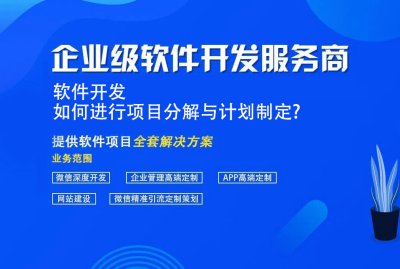 軟件開發,如(rú)何進行項目分解與計劃制定?