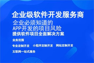 企業(yè)必須知道的APP開發的項目風險